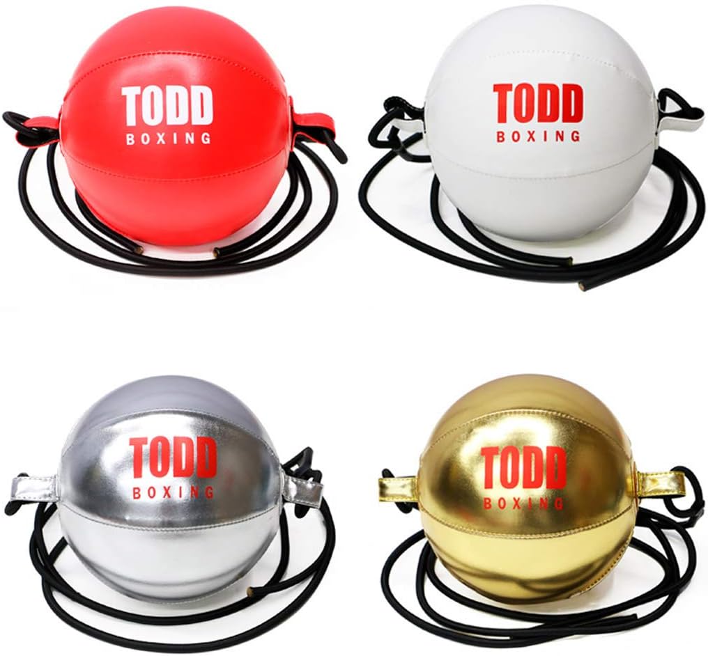 Weisheng Boxing Speed Ball Double End Speed Bag Leather Boxing Training Speed Punching Bag (Silver) : Sports & Outdoors