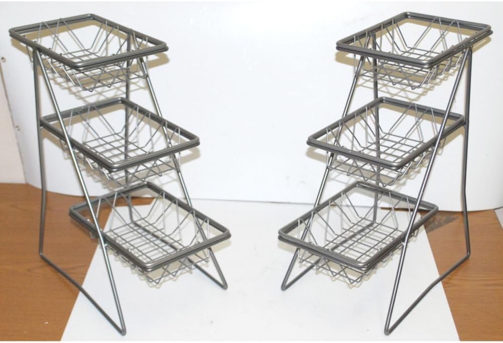 Dover Metals Steel 3-Tier Platter Stand w/ Pastry Trays