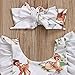 Lanhui Toddler Baby Girl Clothes Deer Romper Headband 2Pcs Set Outfit (Beige, 12M)
