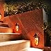 Elivern Solar Wall Lights, Led Flame Light, Waterproof Outdoor Dark Sensor Auto On/Off Solar Powered Light, Perfect Festival Decorative Light for Garden, Landscape, Patio and Driveway