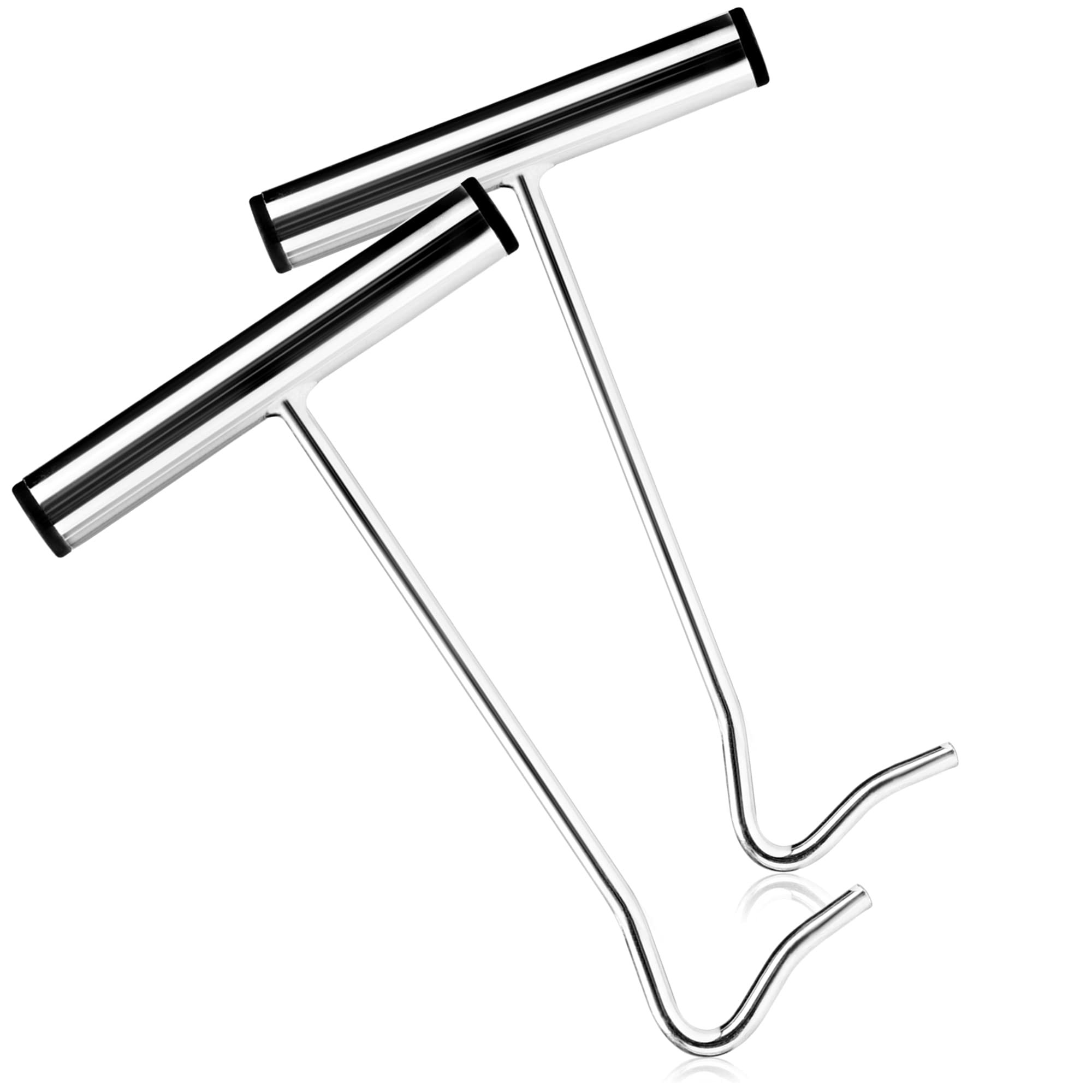 com-four® 2x Peg pullers made of stainless steel - Hook pullers for easy removal of pegs and hooks - Camping and outdoor tent accessories (Stainless steel - 2 pieces)
