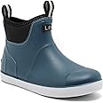 Lezzglt Mens Deck Boots, Saltwater Fishing Booties Rubber Waterproof Ankle Rain Boots, High-performance Footwear Chelsea Boots for Gardening Fishing Boating Camping Sailing