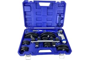 Hiatsu Copper Pipe Bender Tool Kit - Professional Tube Bender Set With 7 Dies (1/4-7/8 Inch) - HVAC Tubing Bender with Metal Bender Ratchet & Cable Bender Carrying Case