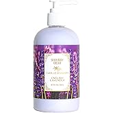 Camille Beckman English Lavender Scented Silky Body Cream, Daily Moisturizer for All Skin Types | Non-Greasy Vegan Formula to Nourish and Soften Hands and Body, 13 Ounce