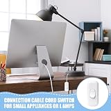 AXFEE 6A Inline Cord Switch 250V Desk Lamp Wire Connector White view 4