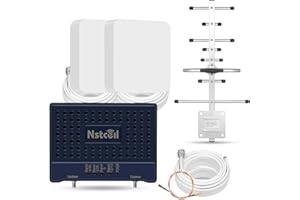 NSTCELL Cell Booster for Home & Muti-Room, Up to 7000Sq. Ft,Cell Phone Booster for Rural Area with 2 Indoor Panel Antennas,Boosts 5G 4G LTE for All U.S. Carriers, FCC Approved