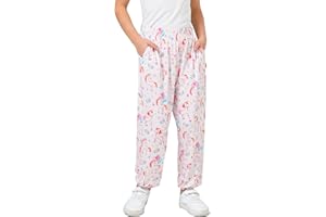 EASWEET Bamboo Viscose Girls Pajama Pants Soft and Comfy Lounge Pajama Bottoms with Pockets