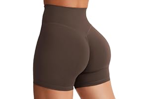YEOREO Women's Biker Shorts 3.6" /4.5" Workout Gym Shorts Craze High Waist Tummy Control Hidden Scrunch Running Yoga