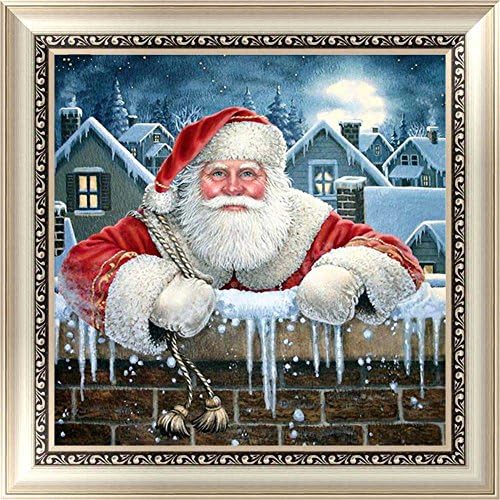 XQL 5D Diamond Painting DIY Paint By Number Kit Craft Home Wall Decor Colorful Santa Claus Christmas Gift 30x30CM