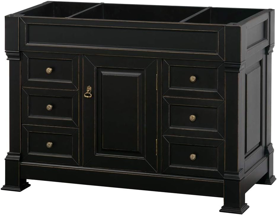 Andover 48 Inch Single Bathroom Vanity In Black No Countertop No Sink No Mirror Amazon Com