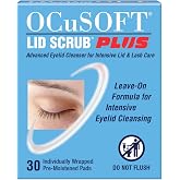 OCuSOFT Lid Scrub PLUS Eyelid Cleanser &ndash; 30 Pre-Moistened Pads | Advanced Eyelid Cleanser for Intensive Lid &amp; Lash Care