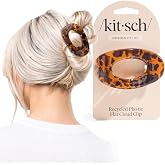 Kitsch Medium Flat Claw Clip for Women - Tortoise, 1pc | Durable &amp; Strong Hold Flat Hair Clips For Styling, Half Updo | Non-Slip for Secure, Comfortable Wear, For All Hair Types