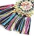 HSWE Colorful Tassel Earrings Statement Drop Earrings for Women Multicolored Threaded Wrapped Dangle Earrings (Mixcolor)