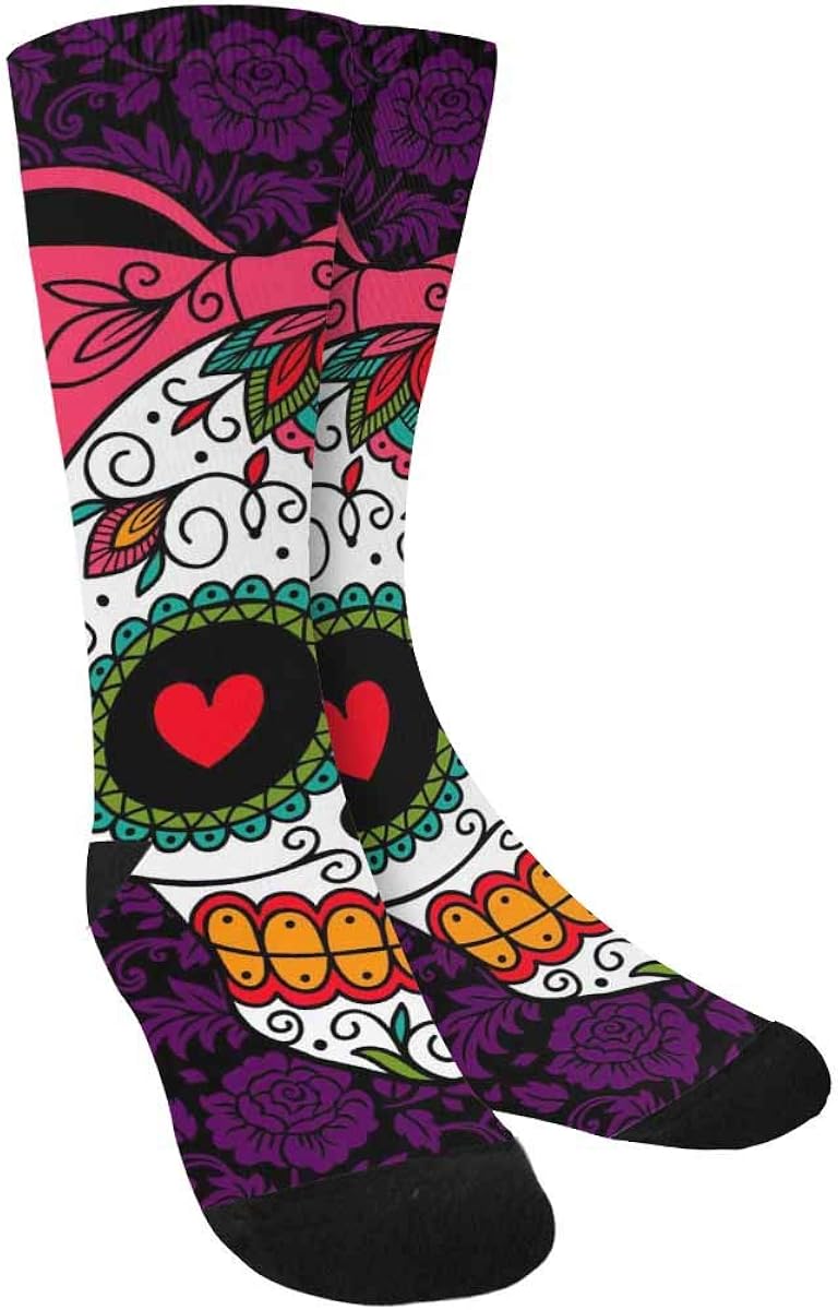 Funny Novelty Printed Crew Socks for Mens Womens