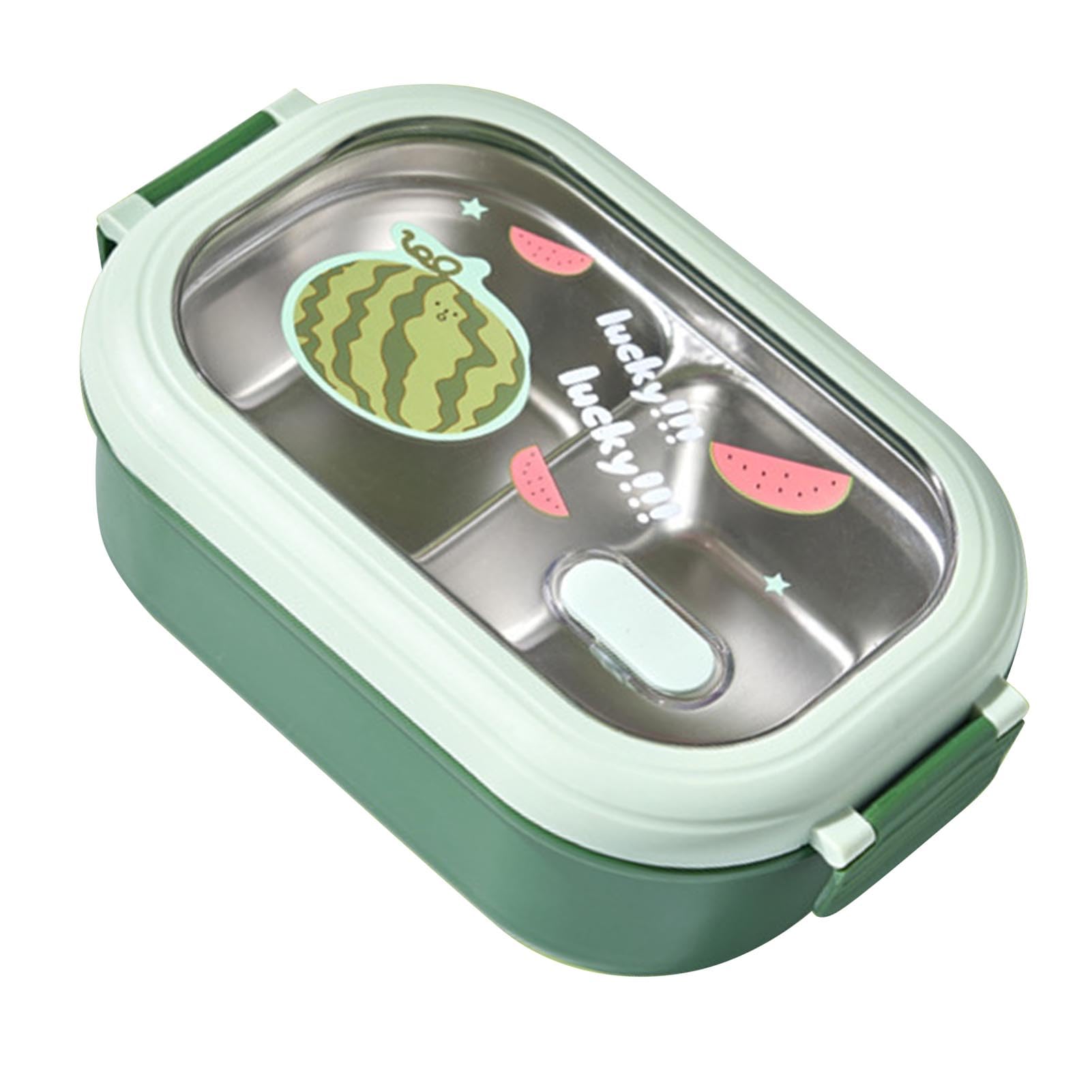 Fockety Lunch Box, Durable Thermal Lunch Box Made of Stainless Steel, Safe, Portable for Office (Green)