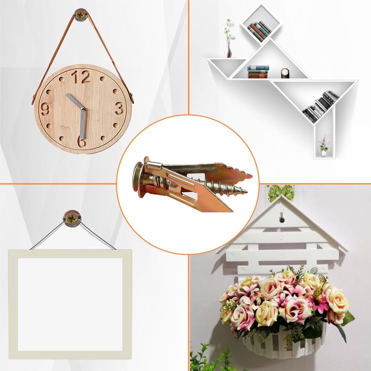 Selbstbohrende Dübelschrauben, selbstbohrende Trockenbaudübel und Schraubensatz zum Nass- und Fixieren von Trockenbaudübel-Reparaturwerkzeugen zum Befestigen von Terrassenmöbeln (100, 3+3.5cm) 7