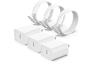 ILOUYU USB C Fast Charger, 3 Pack 20W USB-C Power Adapter with 3 Pack [MFi Certified] 6FT Type C to Lightning Cable for iPhone 14/13 Pro/13/12/12 Mini/12 Pro Max/11 Pro