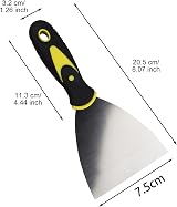 LAMXD Stainless Steel Wall Scraper Paint Stripper 3in Soft Grip for Drywall view 2