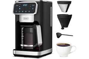 Gevi 12-Cup Programmable Coffee Maker with Touchscreen, Strong Brew & Iced Coffee Options, Auto Shut-Off, 4-Hour Keep Warm, G