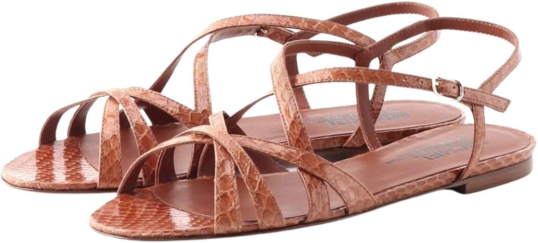 Amazon ミッシェルビビアン Michel Vivien ミッシェルヴィヴィアン フラットサンダル 35 ブラウン ミュール