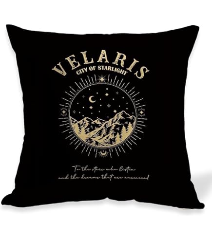 OUZ Fourth Wing Merch, Federa per cuscino Basgiath War College, regalo ispirato per drago su entrambi i lati, regalo di compleanno o laurea, decorazione per la casa, 45 x 45 cm (nero-01