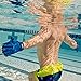 Speedo Aqua Fit Swim Training Gloves, Charcoal/Red, X-Large