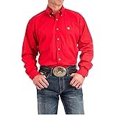 Cinch Men's Classic Fit Long Sleeve Button One Open Pocket Solid Basic