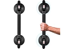 DAREN MEDICAL Shower Handle Upgraded 17 inch Grab Bar for Bathtub,Shower Handles with Strong Suction Cup Grab Bar,Bathroom Sa