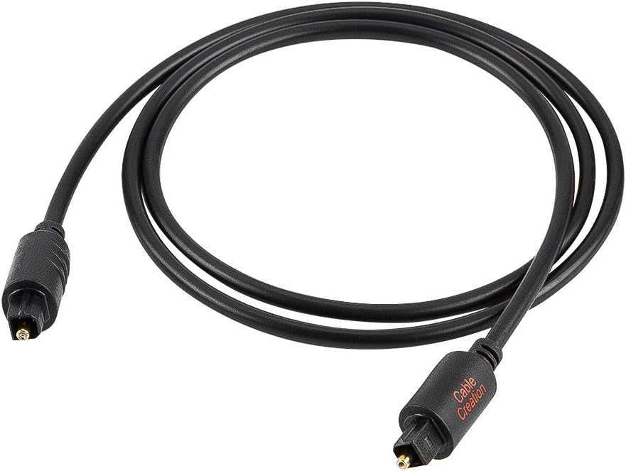 12FT Digital Optical Audio Cable, CableCreation Toslink Cable Male to Male Digital Optical Cable with Gold-Plated Connector for Home Theater, Sound Bar, VD/CD Player,Blu-ray Players,Game Console&More: Electronics