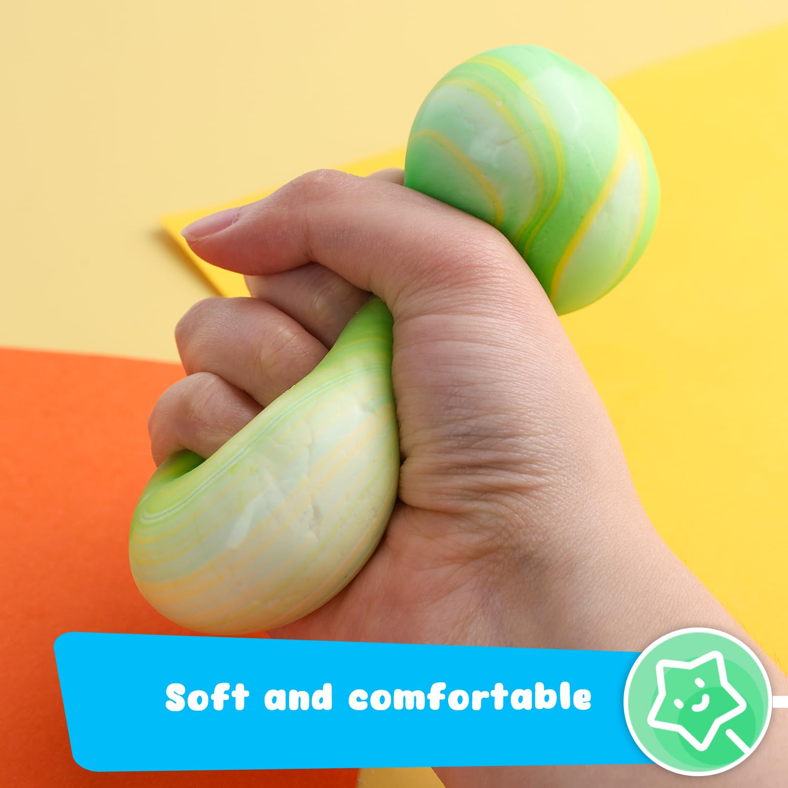 MCPINKY Stretchy Stress Ball, Green Squeeze Ball 2.5\