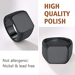 FindChic Customized Engraved Signet Rings Square