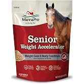Manna Pro Weight Accelerator Horse Supplement, Meal Topper, Omega-3, 8 lb | High-Calorie Weight Gain Supplement, Omega-3 Fatty Acids &amp; Flaxseed, Supports Muscle Condition &amp; Body Weight