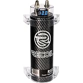 RECOIL R1D 1 Farad Car Audio Energy Storage Reinforcement Capacitor | Blue Digital Read-Out
