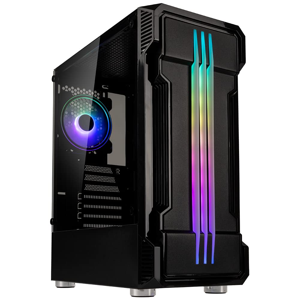 Mua ATX Inspire K10 RGB, mittelgroß, mit Glaspaneel, Schwarz trên ...