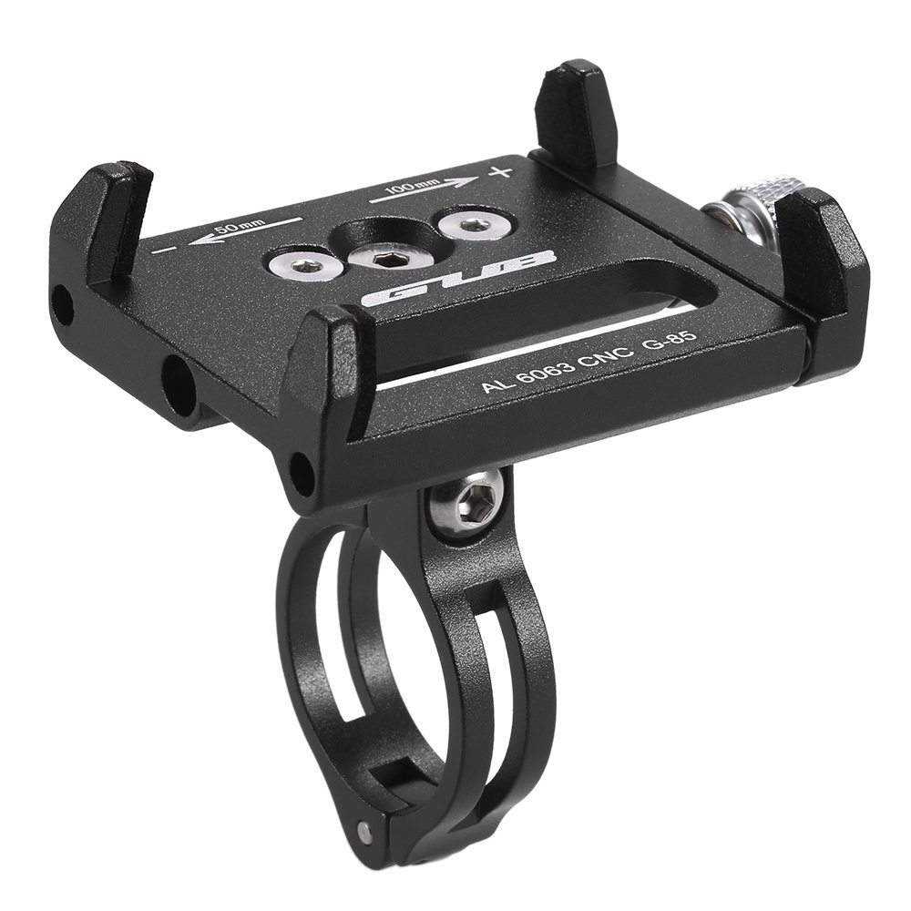 Lixada Universal Adjustable Phone Holder GPS Bracket Cradle Clamp for Mountain Bike (Black)