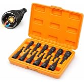 12-Piece Magnetic Nut Driver Set - Premium Impact Power Hex Nut Driver Drill Bit Master Kit, SAE &amp; Metric, 1/4-Inch Quick-Change