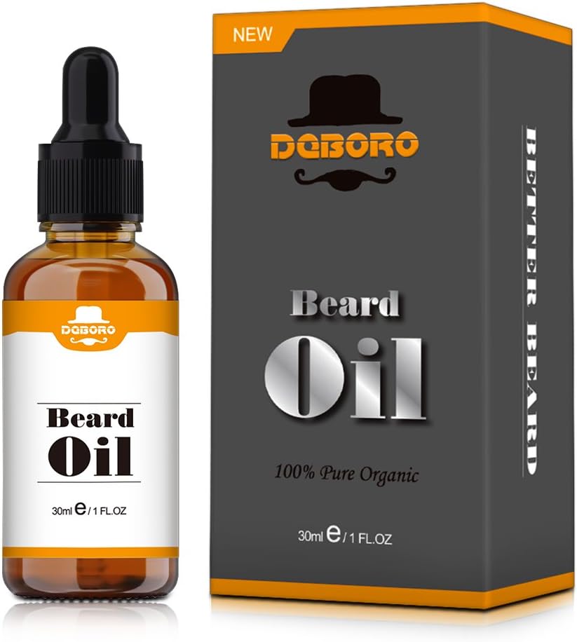 Beard Gorwth Oil for Men - All Natural Unscented Beard Care kit for Mustache & Goatee, Leave in Conditioner Softener Facial Hair Care Product for Fuller and Thicker Beard 1 Fl Oz 30ml