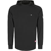 BOCOMAL FR Hooded T Shirts Utility Pocket Fire Resistant Summer Hoodie CAT2 | 6oz Midweight Flame Retardant Cotton Hoodies,Kangaroo/Button Pocket,NFPA2112,Rib-Knit Cuffs,FRC Welding Arc Rated Work Shirt
