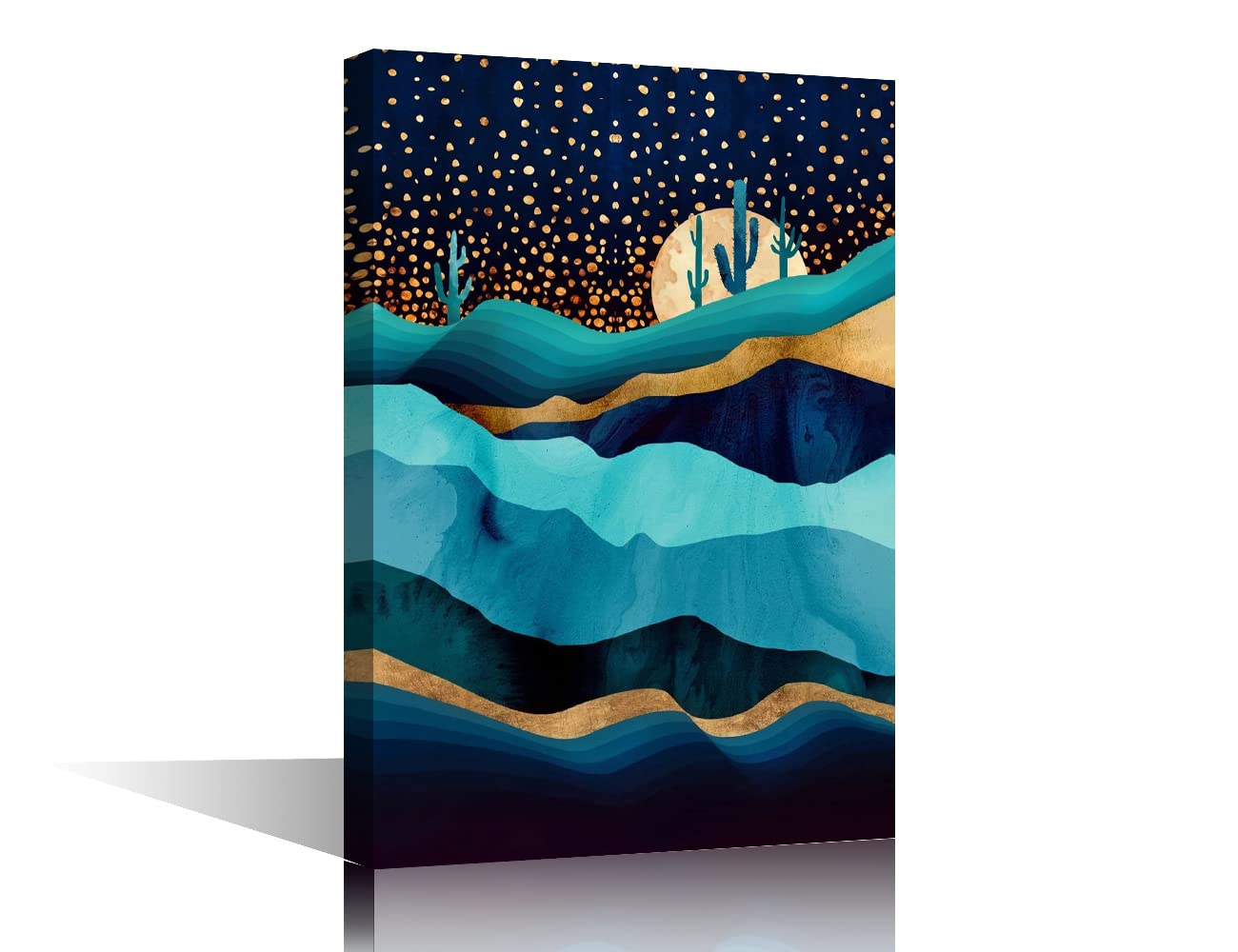 TISHIRON Canvas Wall Art Abstact Mountain Canvas Pictures Modern Artwork Gift for Bedroom Living Room Office Art Gallery Decoration Framed Stretch and Wraped Ready to Hang 16x24inch (40x60cm) — image 1