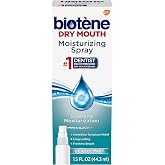 Biotene Gentle Mint Moisturizing Mouth Spray, Sugar-Free, for Dry Mouth and Fresh Breath, 1.5 Fl Oz (Pack of 2)