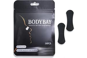 Bodybay Extra Strength Nasal Strips (30 Ct) - Nose Strips for Snoring - Effective Nasal Congestion Relief for Improved Sleep - Compact and Non-Invasive Snoring Solution for Men and Women