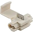 CURT 59906 18-14 Gauge White Scotch Snap Lock Wire Connectors, 100-Pack