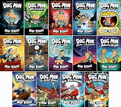 Dog Man Series 1-13 Complete Books Set by Dav Pilkey - Enjoy Epic