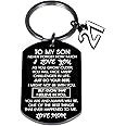 Eulalia Eclogue Inspirational Stainless Steel Keychain, 21st Birthday Gift for Him from Mom, Black