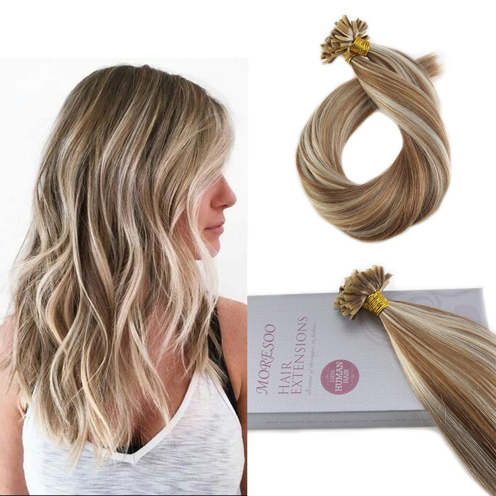 Amazon Com Moresoo 16 Inch Remy Human Hair U Nail Tip Hair