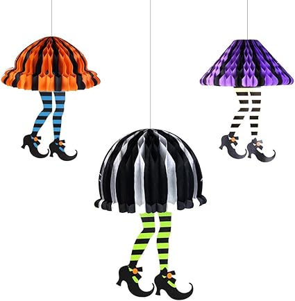 Amazon Com Halloween Theme Party Witch Honeycomb Skirt Stripes
