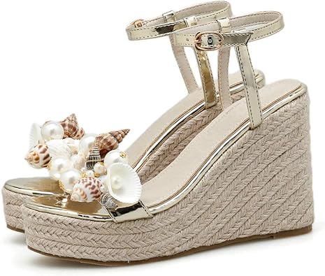 gold platform wedge sandals