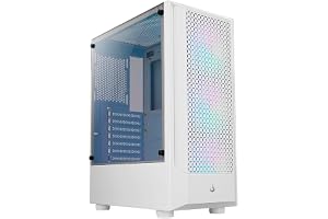 Gabinete Gamer Rise Mode Wave White, Mid Tower, Lateral em Vidro Fumê, ARGB, ATX, 3 Cooler Fan ARGB, Branco - RM-WA-BW-ARGB