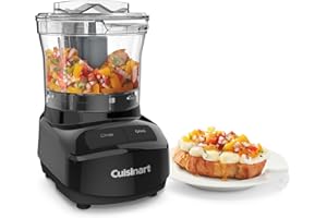 Cuisinart 3-Cup Mini Chopper/Grinder, Prep Processor, Grind & Chop, Purée & Emulsify, Black (CCH-3BKC)