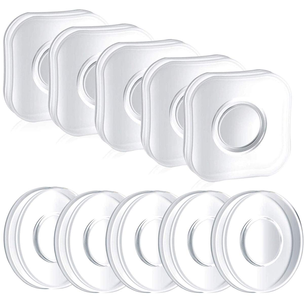 mengger 10Pcs Nano Magic Sticker Phone Holder Nano Gel Pad Traceless casual paste Reusable Non-Slip phone holder for Car Home Office Storage of Various Small Device and Items